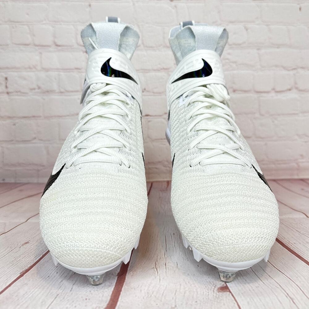 Nike Alpha Menace Elite 2 Flyknit White Football Cleats Mens Size 11 CI1530-100 - Picture 6 of 11